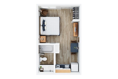 Studio S1 Floor Plans at Waterford Studios, Austin